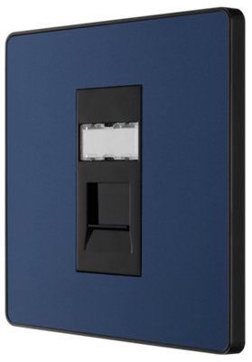 BG Evolve Single RJ45 Cat 6 Data Outlet Ethernet Socket Matt Blue ...