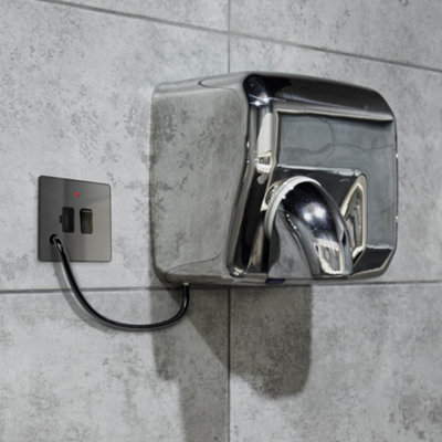 BG Evolve Switched Fused Connection Unit with LED, Black Chrome