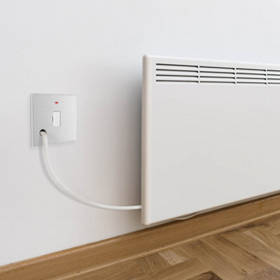 BG Evolve Unswitched Fuse Unit, FCU, LED & Flex Outlet, Brushed Steel
