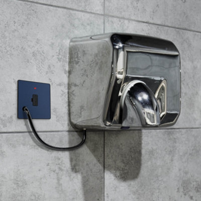 BG Evolve Unswitched Fuse Unit, FCU, LED & Flex Outlet, Matt Blue