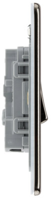 BG FBN12 Nexus Screwless Flat-Plate 2 Way 10A Single Light Switch Black Nickel - 3