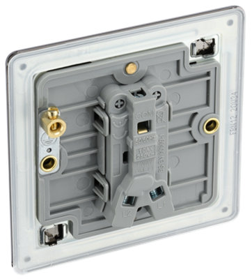 BG FBN12 Nexus Screwless Flat-Plate 2 Way 10A Single Light Switch Black Nickel - 4