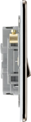 BG FBN44 Nexus Screwless Flat-Plate Quad Light Switch Black Nickel 2 Way 10A - 3