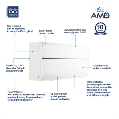 BG Fortress 14 Way Dual RCD Consumer Unit