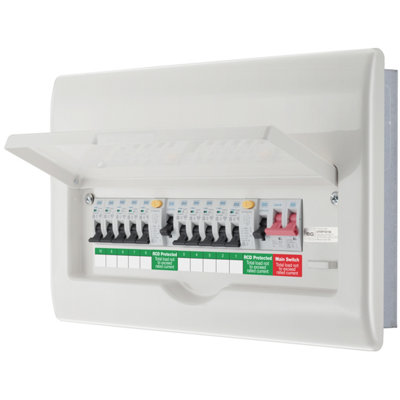 BG Fortress Recessed 10 Way Dual RCD Consumer Unit - 5