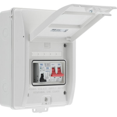 BG Fortress Weatherproof IP65, White, 5 Module Populated EV Kit 100A Main Switch, 40A MCB, Type 2 SPD Price Comparisons | Compare The Build