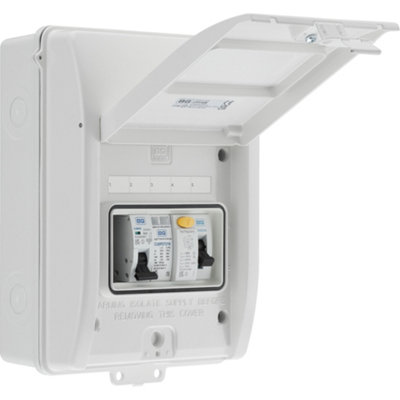 BG Fortress Weatherproof IP65, White, 5 Module Populated EV Kit 40A 30mA RCD Type A, 40A MCB, Type 2 SPD Price Comparisons | Compare The Build