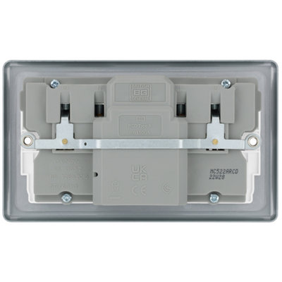 BG Metal Clad Double Switched 13A Socket With Type A RCD - 4