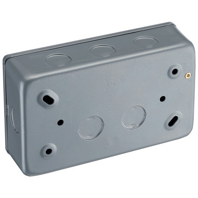 BG Metal Clad Double Unswitched 13A Socket - 6