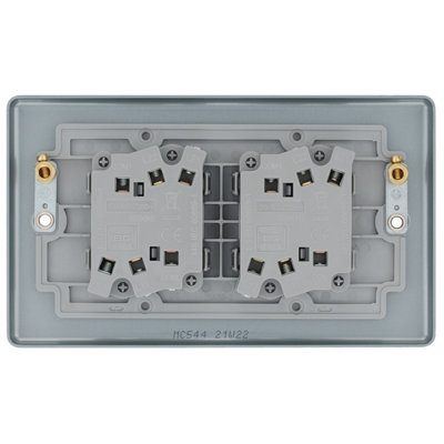 BG Metal Clad Quadruple Switch 20A 16AX 2 Way - 6