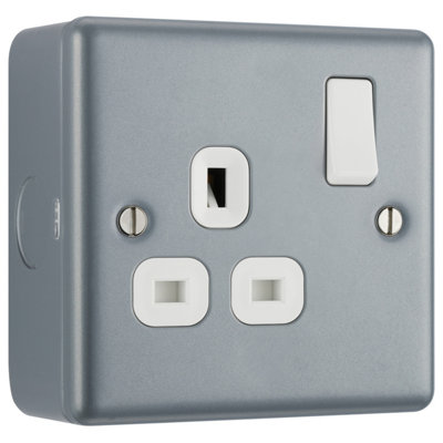 BG Metal Clad Single Switched 13A Socket