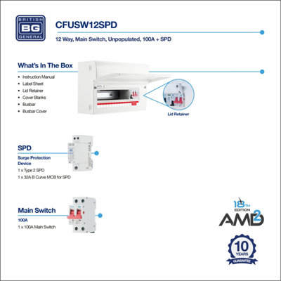 BG Metal Consumer Unit 16 Module 12 Way - 5