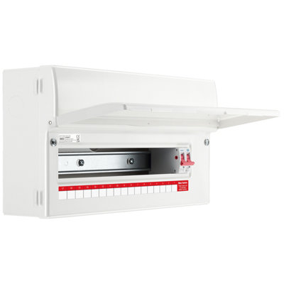 BG Metal Consumer Unit 19 Module, 17 Way Unpopulated With 100A Main Switch, 2 x Cover Blanks With Up Opening Front Cover Price Comparisons | Compare The Build