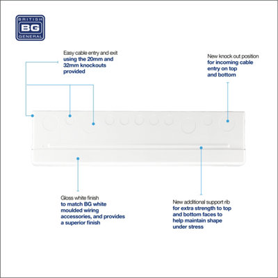 BG Metal Consumer Unit 19 Module, 17 Way Unpopulated With 100A Main Switch, 2 x Cover Blanks With Up Opening Front Cover