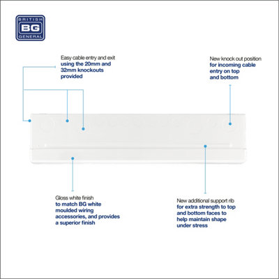 BG Metal Consumer Unit 22 Module, 20 Way Unpopulated With 100A Main Switch 2 x Cover Blanks With Up Opening Front Cover