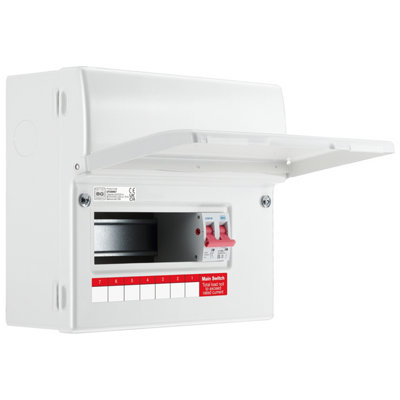 BG Metal Consumer Unit 9 Module, 7 Way Unpopulated With 100A Main Switch 2 x Cover Blanks With Up Opening Front Cover Price Comparisons | Compare The Build
