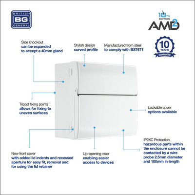 BG Metal Consumer Unit 9 Module