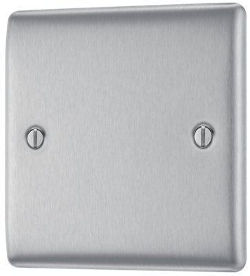 BG NBS94 Nexus Metal Brushed Steel 1 Gang Blanking Plate