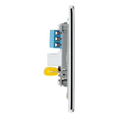 BG Nexus Flatplate Screwless Chrome 1 Gang Single Telephone Master Socket
