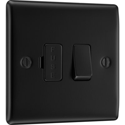 BG Nexus Metal 13A Switched Fused Connection Unit, Matt Black