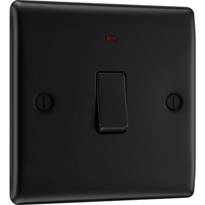 BG Nexus Metal 20A Double Pole Single Switch with LED, Matt Black Price Comparisons | Compare The Build