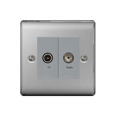 BG Nexus Metal Brushed Steel, Diplex TV/F