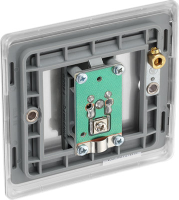 BG Nexus Metal Brushed Steel Single Socket F-Type Satellite Connection ...