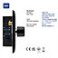 BG Nexus Metal Matt Black 200W Double Dimmer Switch, 2-Way Push On/Off, Trailing Edge