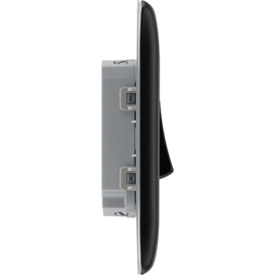 British General Nexus Metal 20A 1-Gang DP Control Switch Black Nickel with LED - 3