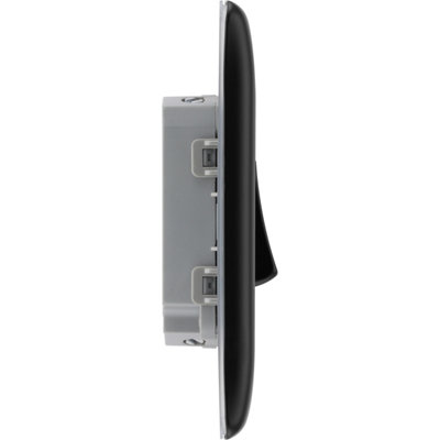 British General Nexus Metal 20A 1-Gang DP Control Switch Black Nickel with LED - 10