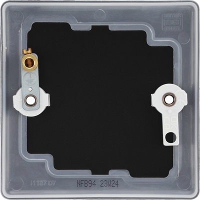 BG Nexus Metal Matt Black Single Blank Plate - 8