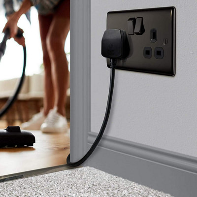BG Nexus NBN22B 13A Switched Double Plug Socket 2 Gang Decorative Metal Power Outlet with Black Nickel Finish - Pack of 5 - 8