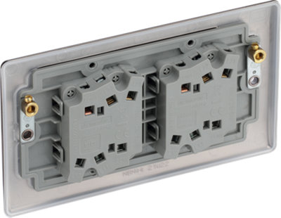 BG Nexus NBN44 Light Switch 4 Gang 2 Way 10 Amp (Black Nickel)