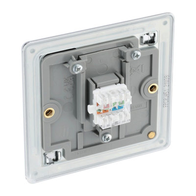 BG Nexus Screwless RJ45 Data Outlet Socket 1 Gang Polished Chrome - FPCRJ451 - 4