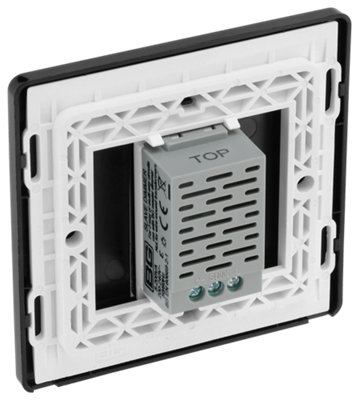 BG PCDMBTDS1B Matt Black Evolve 1 Gang 200W Trailing Edge Secondary Touch Dimmer - Black Insert