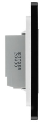 BG PCDMBTDS1B Matt Black Evolve 1 Gang 200W Trailing Edge Secondary Touch Dimmer - Black Insert