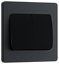 BG PCDMG42WB Matt Grey Evolve 2 Gang 20A 16AX 2 Light Switch-Black Insert