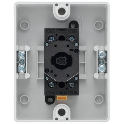 BG Rotary Isolator Switch 4 Pole Padlockable Handle IP65 Rated 25A