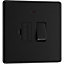 BG Screwless Flatplate Matt Black, 13A Switched Fused Connection Unit with LED Indicator