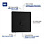 BG Screwless Flatplate Matt Black, 20A 16AX Single Switch, 2 Way
