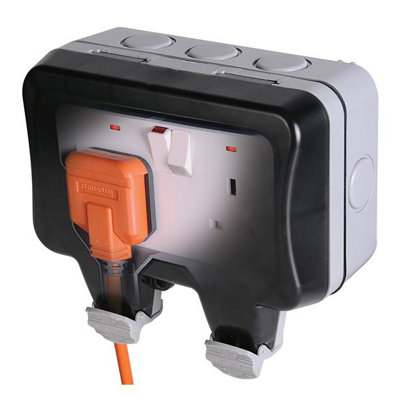 BG STORM WEATHERPROOF 2 GANG 13 AMP IP66 RATED DP SWITCHED SOCKET OUTLET