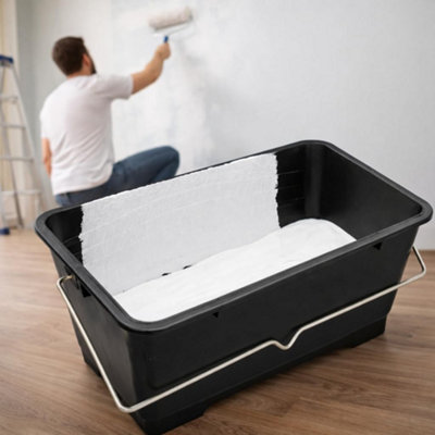 BH 15L (3 Gallon) Black Paint Scuttle with Metal Handle, Large Paint ...