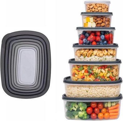 BH 7 in 1 Stackable Food Storage Containers with Lids, Set of 7 PCS ...
