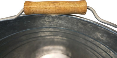 BH 9 Litre Galvanised Strong Steel Metal Bucket with Handle ...