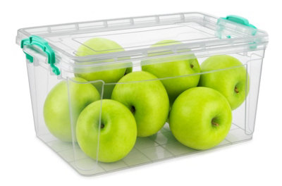 BH - Plastic Storage Box with Clips and Lids - 22 Litres Stackable ...