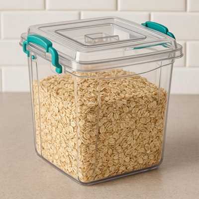 BH -Plastic Storage Box with Lids - 10L Square MEDIUM SIZE Stackable ...