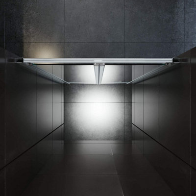 Bi-Fold Shower Door Enclosure 1900 x 760 mm Chrome Frame - 3