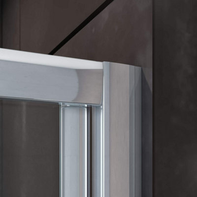 Bi-Fold Shower Door Enclosure 1900 x 760 mm Chrome Frame - 6