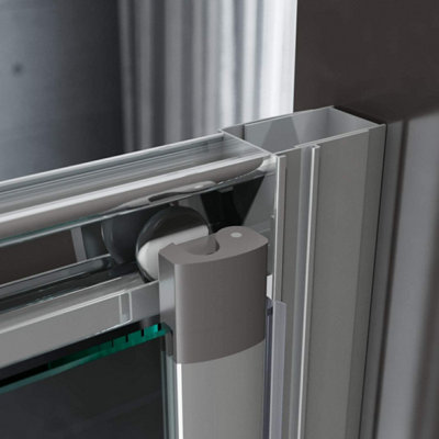 Bi-Fold Shower Door Enclosure 1900 x 760 mm Chrome Frame - 7