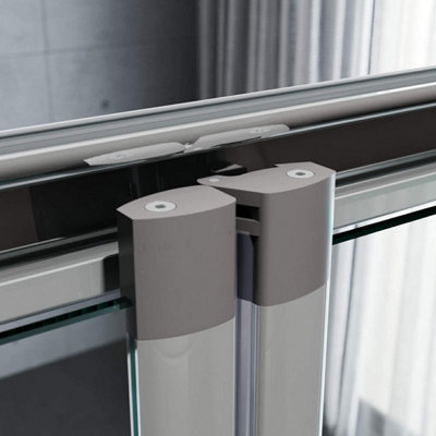 Bi-Fold Shower Door Enclosure 1900 x 760 mm Chrome Frame - 8